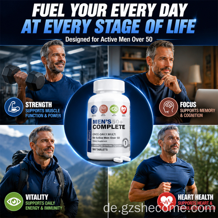 Shecome Multivitamin Tablets Men's Complete Multimineral